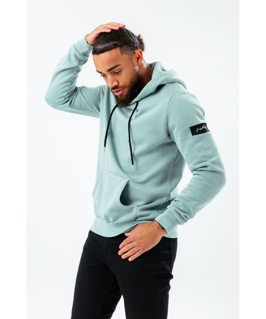 The HYPE. Men's Oversized Pullover Hoodie boasts a soft touch fabric base for supreme comfort. Designed in our oversized men's pullover shape for a trending fit. Finished with a fixed hood, kangaroo pocket, elasticated hem and ribbed cuffs. The model wears a size M. Machine wash at 30 degrees.