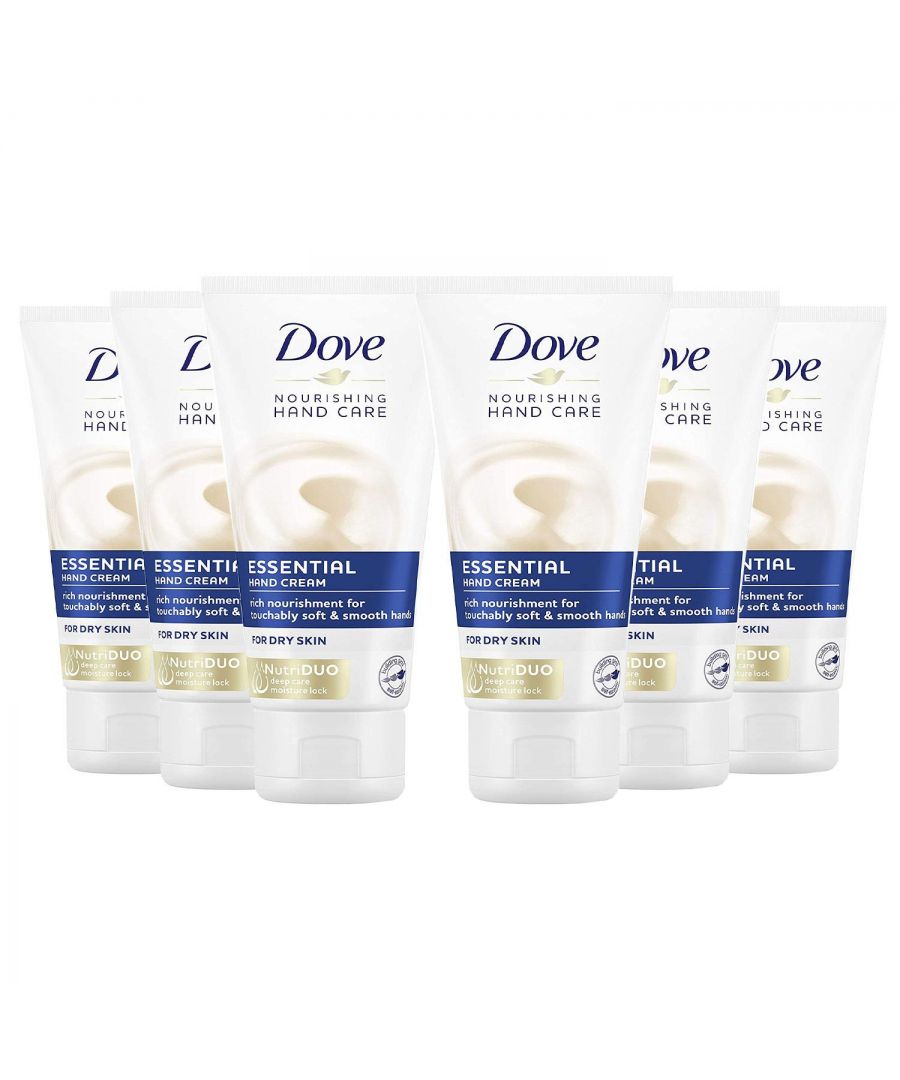 Dove Nourishing Hand Care Essential NutriDUO Cream for Dry Skin 75ml, 6pk - One Size
