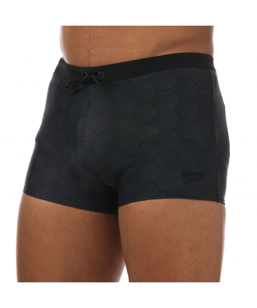 Mens Speedo Valmilton Jammer Aquashort in black grey.- Drawstring waist.- Higher chlorine resistance than standard swimwear fabrics - Fits like new for longer with CREORA® HighClo™  Shape retention.- Fabric stretches so you can enjoy your swim without feeling restricted.- Body: 80% Nylon  20% Elastane. Lining: 100% Polyester.- 805658D743Please note that returns will only be accepted if the hygiene label is still attached to the product.