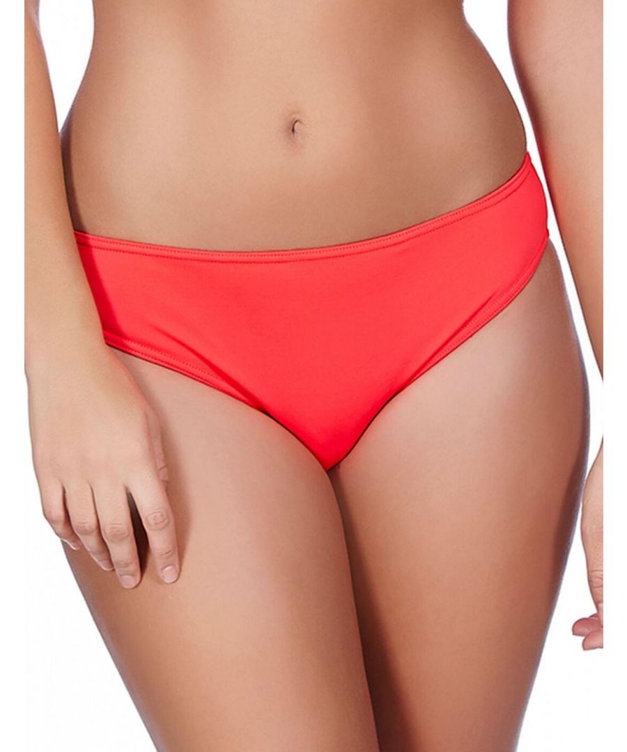 Freya Womens Deco Swim Hipster Bikini Brief - Red - Size X-Small