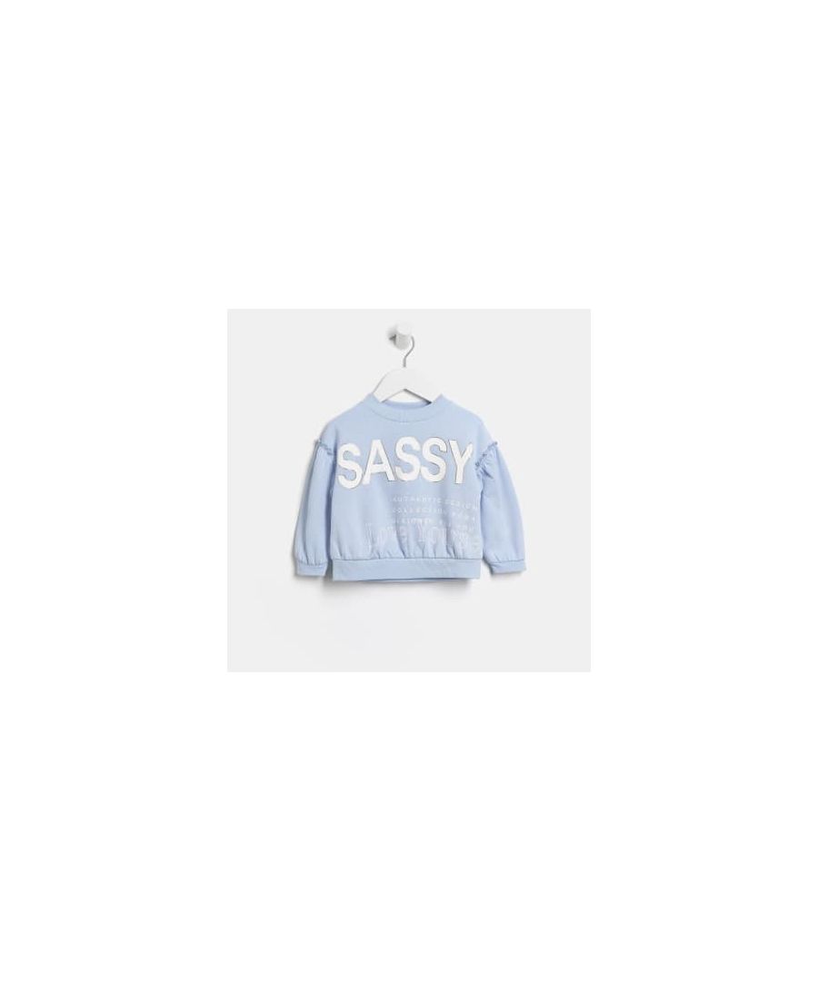 > Brand: River Island> Department: Children Unisex> Material Composition: 84% Cotton 16% Polyester> Material: Cotton> Type: Jumper> Style: Pullover> Size Type: Regular> Fit: Regular> Pattern: No Pattern> Occasion: Casual> Season: AW21> Neckline: Crew Neck> Sleeve Length: Long Sleeve> Graphic Print: Yes