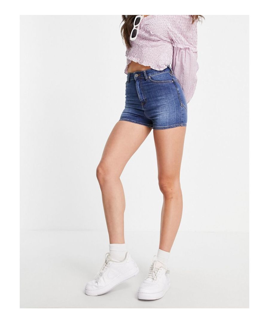 Tall shorts by ASOS DESIGN High rise Zip fly Three pockets Engineered seams to reverse for a lifting effect Skinny fit  Sold By: Asos