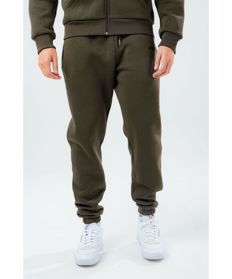 The HYPE. Men's Oversized Joggers boast a soft-touch fabric base ultimate amount of comfort, room and breathable space you need. With an oversized fit, elasticated waistband, drawstring pullers and fitted cuffs. The model wears a size M. Machine washable.