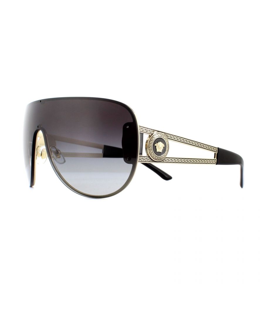 Versace Sunglasses VE2166 12528G Pale Gold Grey Gradient