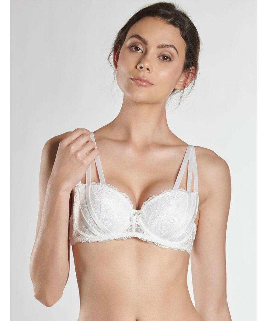 Aubade Womens NC04 Fievre De Glace Comfort Moulded Half-Cup Bra – Ivory – Size 34D