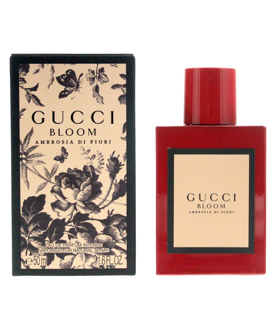 Gucci Bloom Ambrosia di Fiori is an oriental floral fragrance for women. Top notes are jasmine and honeysuckle. Middle note is tuberose. Base note are orris and damask rose. Gucci Bloom Ambrosia di Fiori was launched in 2019.