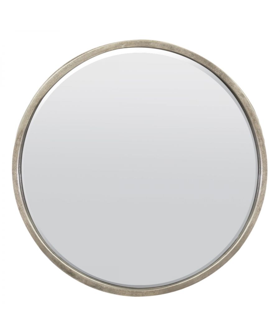 Image for Rowan Silver Elegant Modern Bevelled Round Mirror 80 x 80 cm