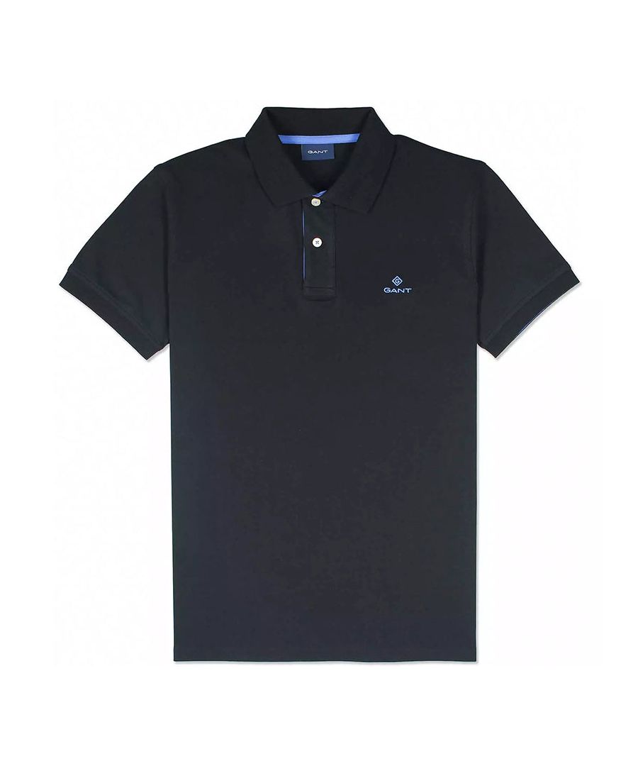 Image for Gant Short Sleeve Polo in Black