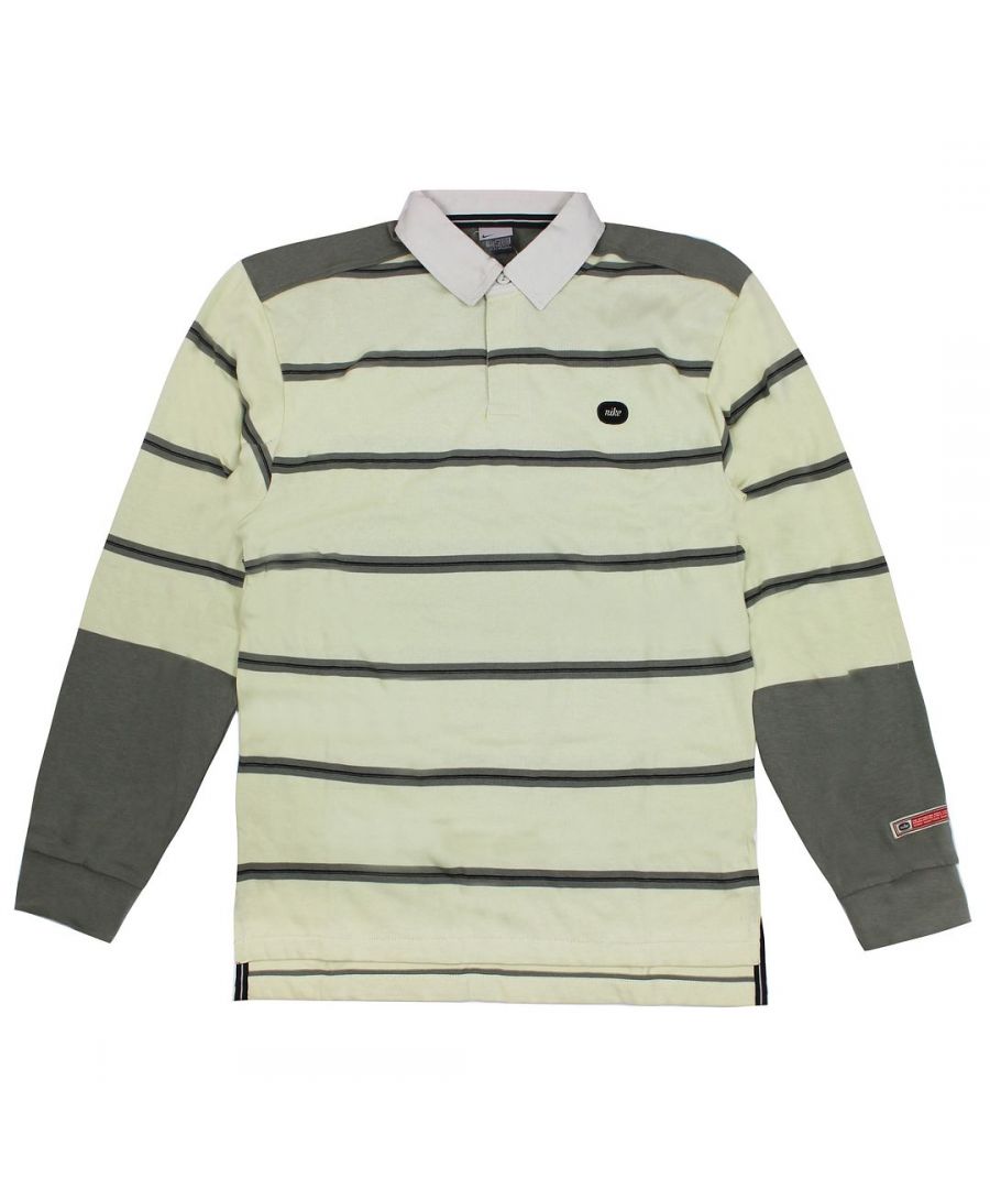Nike Mens Long Sleeve Polo Shirt Stripe Top 164737 201