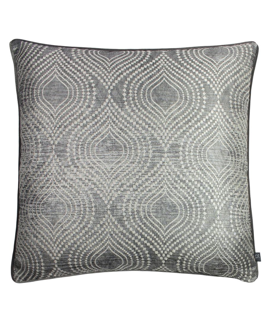 Prestigious Textiles Radiance Tufted Tasselled Feather Filled Cushion - Grey - One Size product