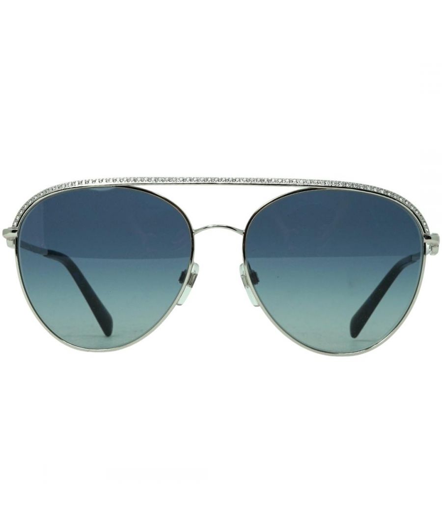 Valentino VA2048 30064L Silver Sunglasses. Lens Width = 57mm. Nose Bridge Width = 16mm. Arm Length = 140mm. Sunglasses, Sunglasses Case, Cleaning Cloth and Care Instructions all Included. 100% Protection Against UVA & UVB Sunlight and Conform to British Standard EN 1836:2005