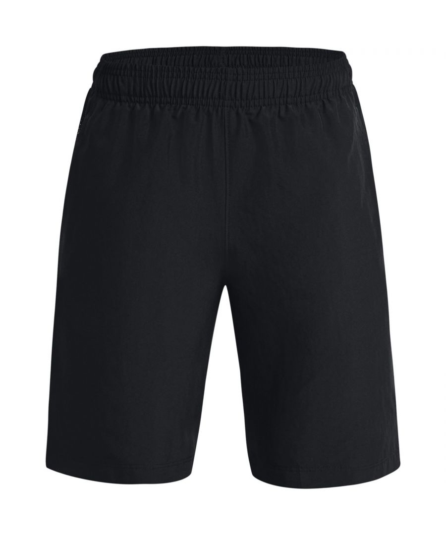 Under Armour Boys Woven Graphic Shorts - Black - Size 9-10Y