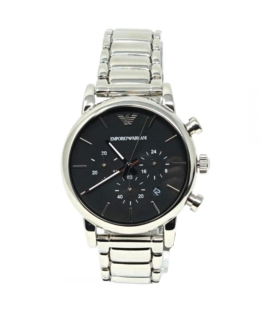 Emporio Armani AR1853 chronograaf zilveren horloge. Emporio Armani zilveren horloge. Waterbestendig, 1 jaar garantie. Wordt geleverd met Diesel Smart Display Case met binnenkussen en gebruikershandleiding. AR1853. Kast Materiaal Roestvrij Staal