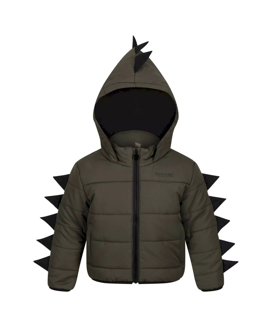 Lining: Microfleece. Design: 3D, Dinosaur, Logo, Quilted. Anti-Pilling, Branded Zip Pull, Chin Guard. Fabric Technology: Insulating, Lightweight, Quick Dry, Thermo-Guard, Water Repellent. Neckline: Hooded. Sleeve-Type: Long-Sleeved. Cuff: Stretch Binding. Hood Features: Grown On Hood. Fastening: Zip. Hem: Stretch Binding.