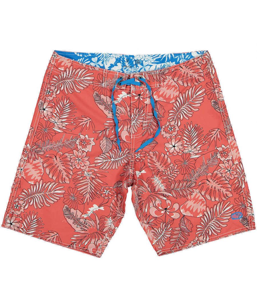 Panareha WAIKIKI boardshorts are designed to be quick-drying and are made from strong and smooth recycled polyester, made from plastic bottles.\nThey are durable, yet comfortable and light-weight being well-adapted to use in most active watersports and they have no lining to give a more comfortable feel.\nThey open at the front, with a neoprene fly, which does not allow the fly to completely open, but provides enough stretch so that the shorts can be easily pulled on and off. The waistband is also held together at the front with a lace-up tie 100% plastic free.\nAt the back, there is a small patch pocket, designed to be a secure place to carry a car key, house key, or hotel key card while in the water.\nOur special recycled fabric is made from 100% RPET yearn from REPREVE, the world reference in recycled fabric from plastic bottles. Is digitally printed in Europe with our exclusive patterns and made in Portugal by skilled artisans.