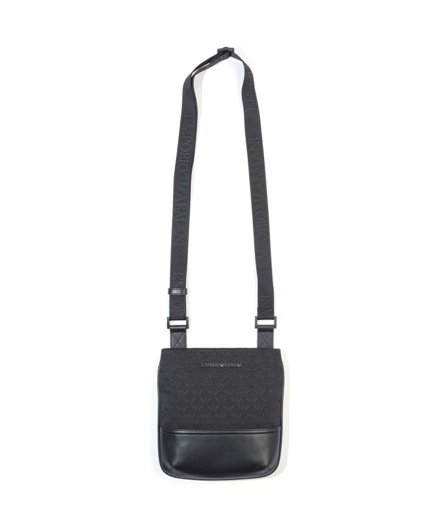 Mens Emporio Armani EA7 Crossbody Bag in black.- Adjustable shoulder strap.- Closes with zipper.- One main compartment.- One zip pocket.- One slip pocket.- Fittings of anthracite-coloured metal.- 100% Polyester. - Ref: Y4M234022V1336