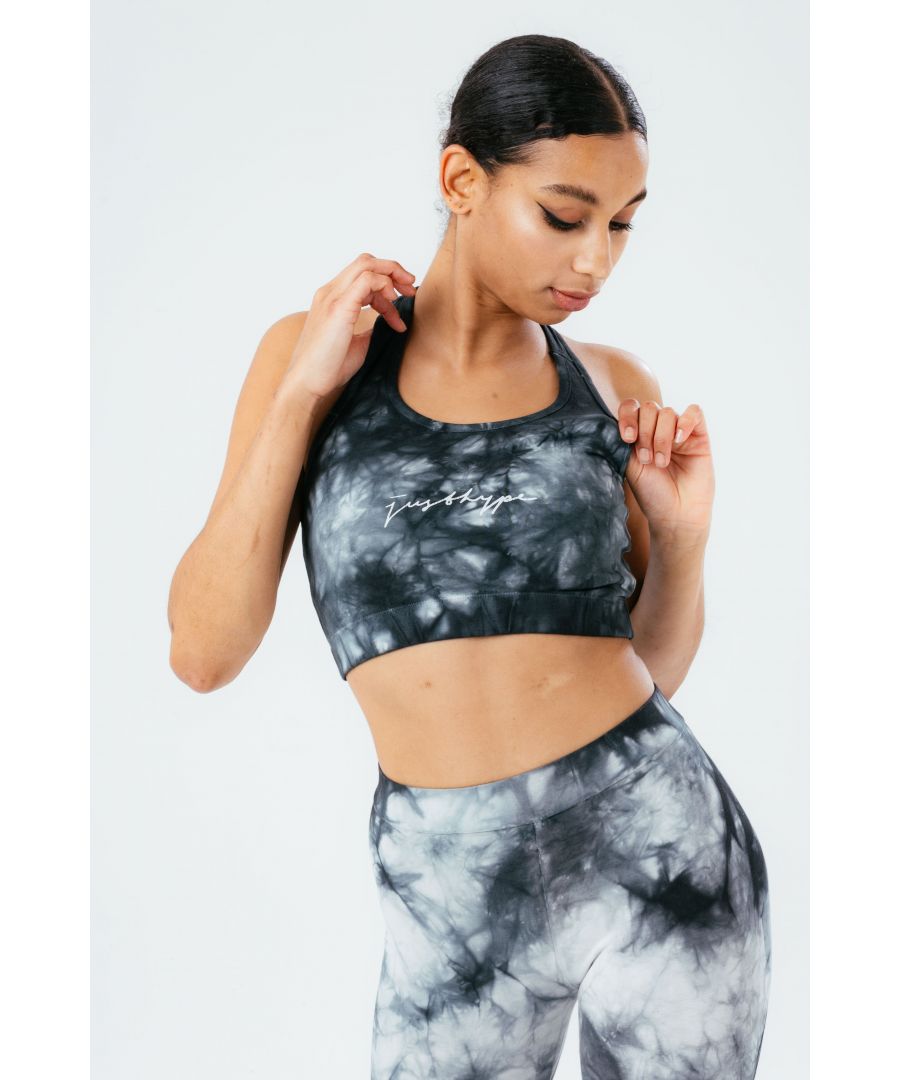 Brighten up your look with the HYPE. Bralet. Featuring a micro poly fabric for the ultimate comfort. Finished with a monochrome embossed woven elasticated waistband. Wear with a pair of black joggers and over-sized denim jacket for an off-duty casual look or team with the matching legging. Machine wash at 30 degrees.