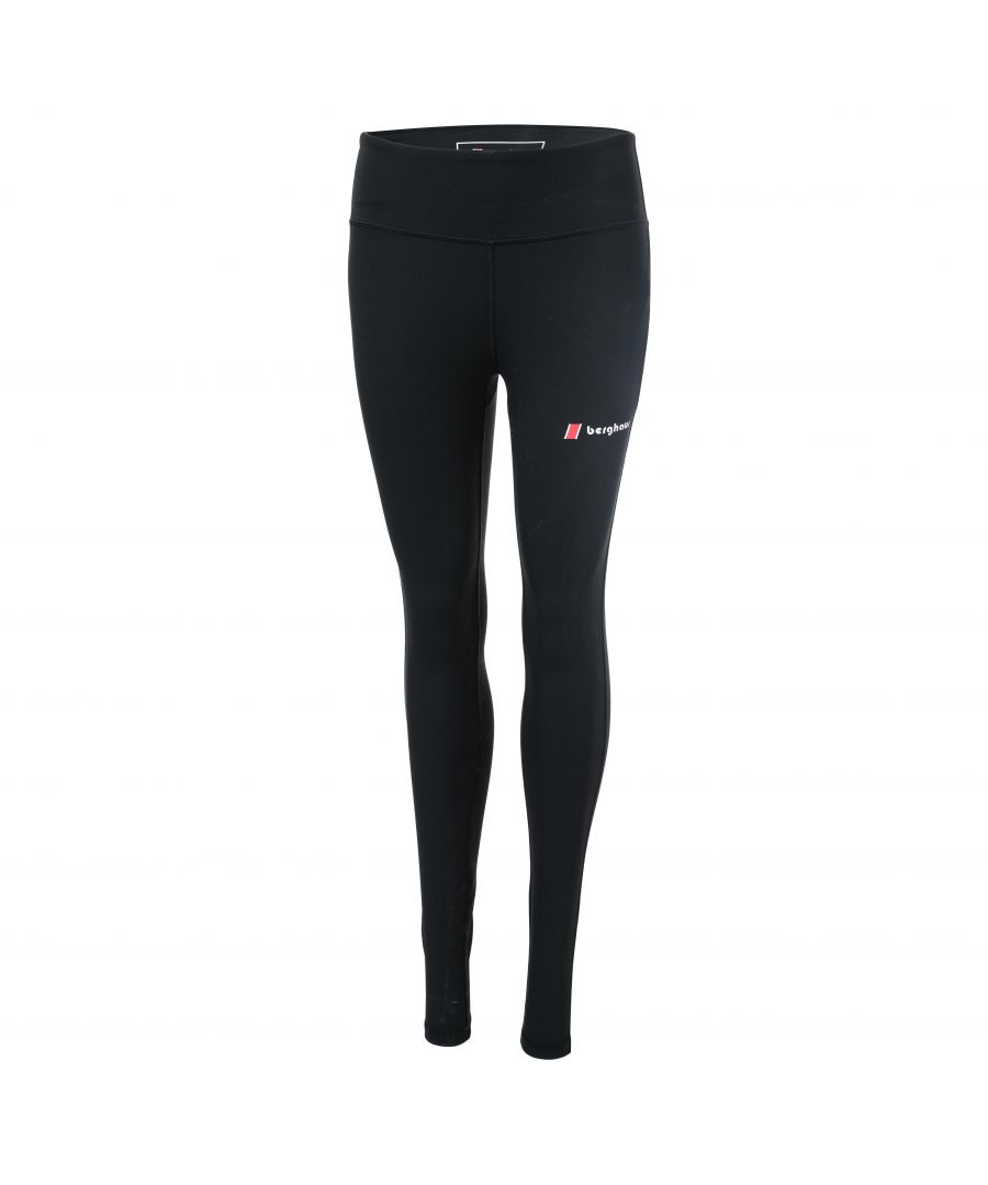 Womens Berghaus Aether Woven Leggings in black.- Elasticated waist.- Super stretch.- High rise.- Skinny fit.- Body: 76% Recycled Polyester  24% Elastane.- Ref: 4A001263BP6A