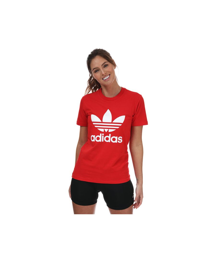 Image for Women's adidas Originals Adicolor Classics Trefoil T-Shirt in Red