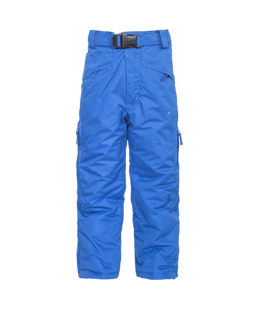 Waterproof to 5000mm. Windproof. Padded waterproof ski pants. Tricot lining. Side leg ventilation and ankle zips. Ankle gaiters. 2 Zip pockets and detachable braces. Shell: 100% Polyester PU Coating, Lining: 100% Polyester, Padding: 100% Polyester.
