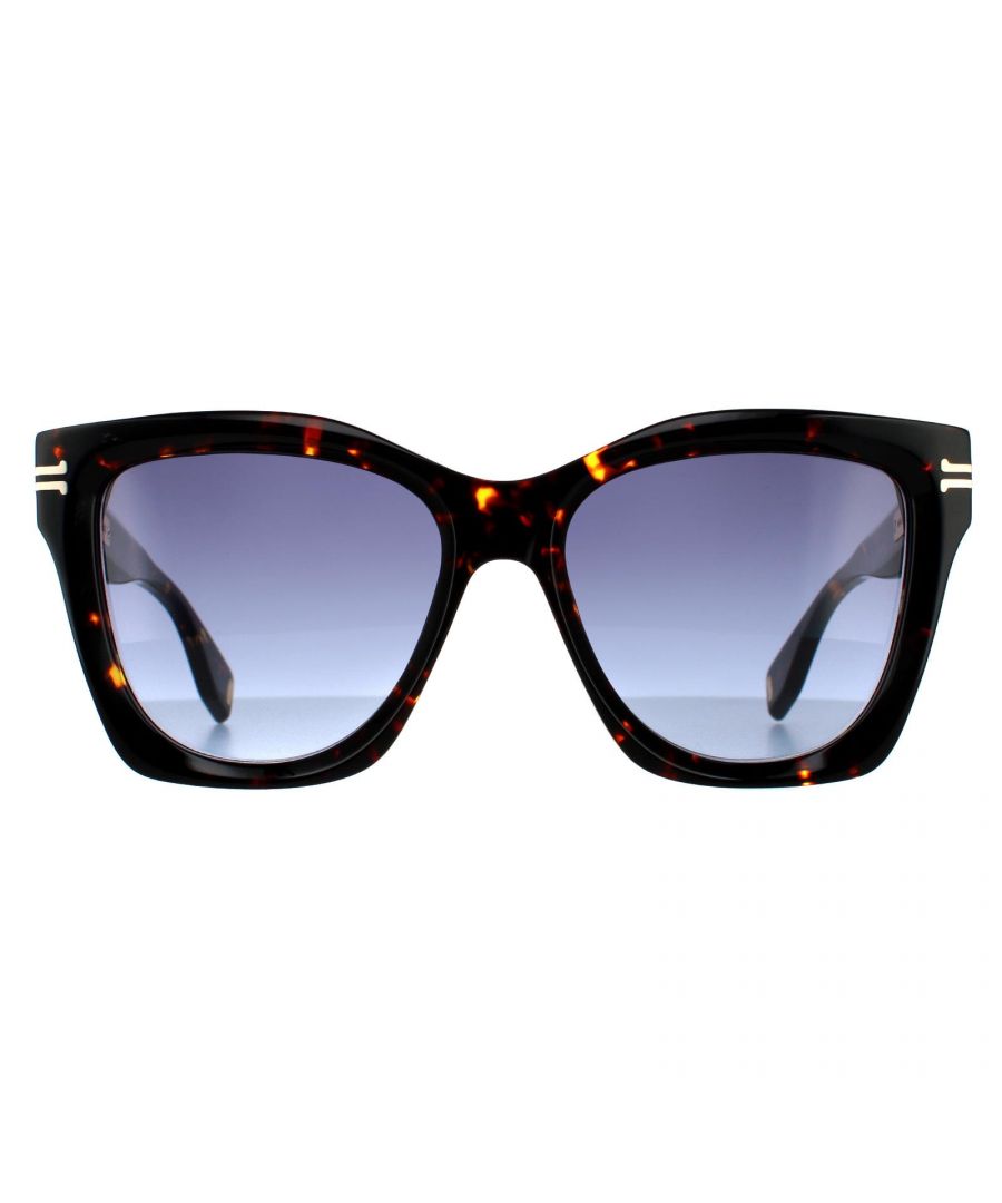 Marc Jacobs Square Womens Havana Grey Azure 90041091 Marc Jacobs are a classy square style crafted from premium and lightweight acetate. The Marc Jacobs logo features on the top side of the front frame for brand recognition.