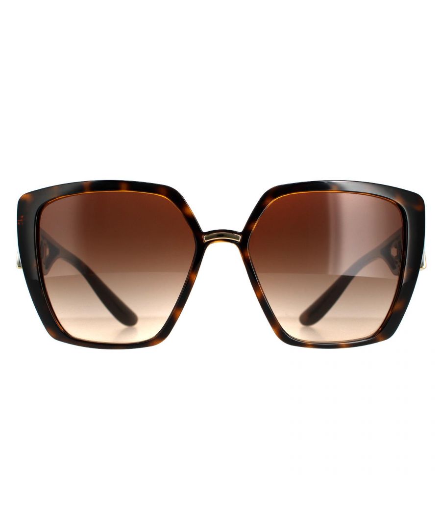 Dolce & Gabbana Butterfly Womens Havana Brown Gradient DG6156 Sunglasses are an elegant butterfly style crafted from lightweight acetate. The temples feature metal detailing and the Dolce & Gabbana logo for authenticity.