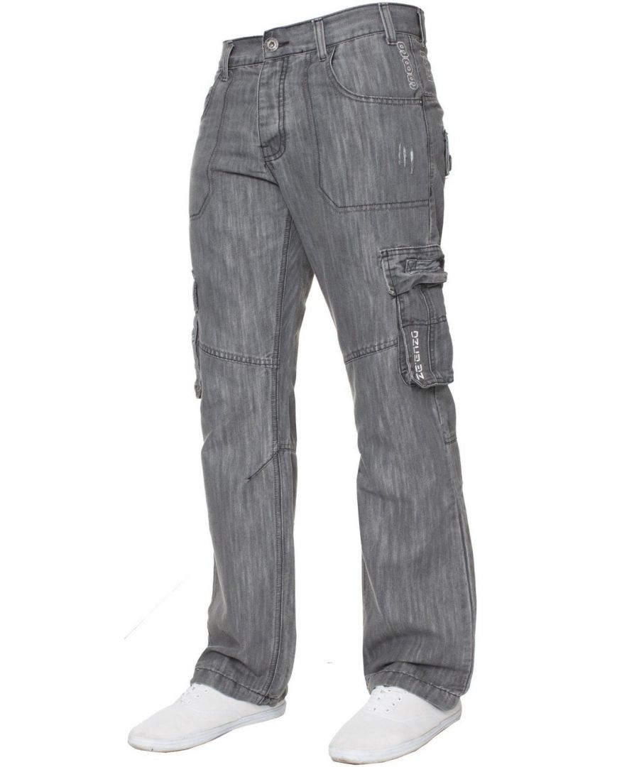 Image for Enzo Men's Combat Denim Jeans