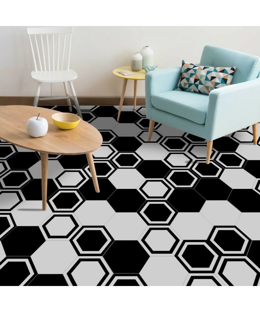 White Marble Hexagon Floor Tiles, Designer S Image Self Adhesive Floor Tiles