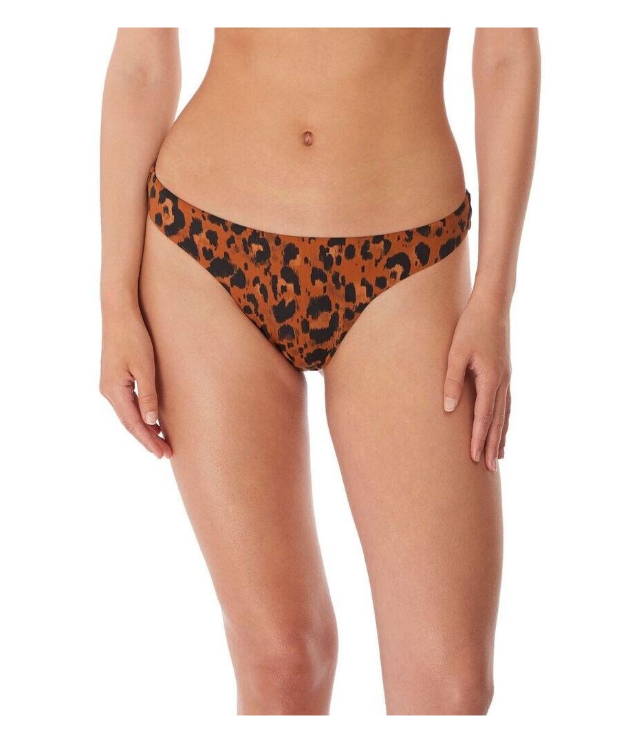 Freya Womens 6986 Roar Instinct Brazilian Bikini Brief - Orange Elastane - Size Large