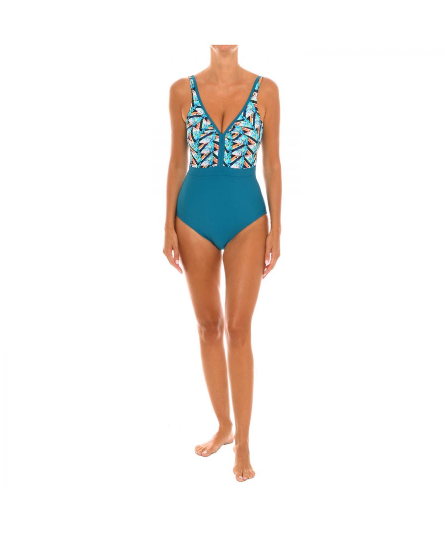 Teleno Womens V-neck swimsuit EB1713C women - Turquoise - Size 38C