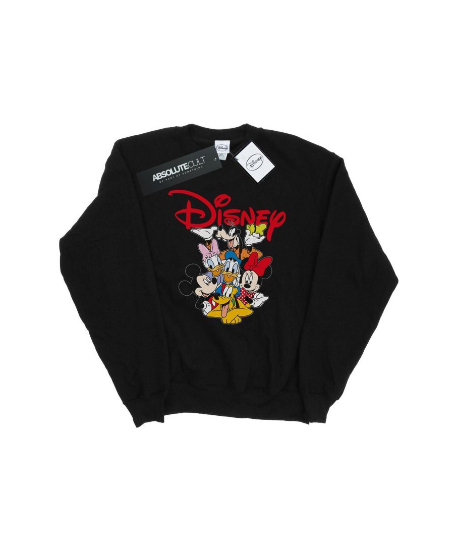 Disney Mens Mickey Mouse Crew Sweatshirt (Black) - Size Medium
