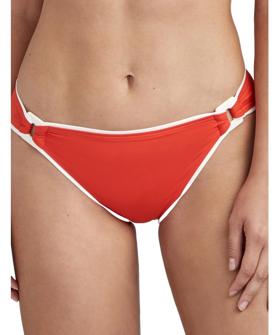 Aubade Womens TT22 La Baie Des Vagues Brazilian Bikini Brief - Orange Elastane - Size 14 UK