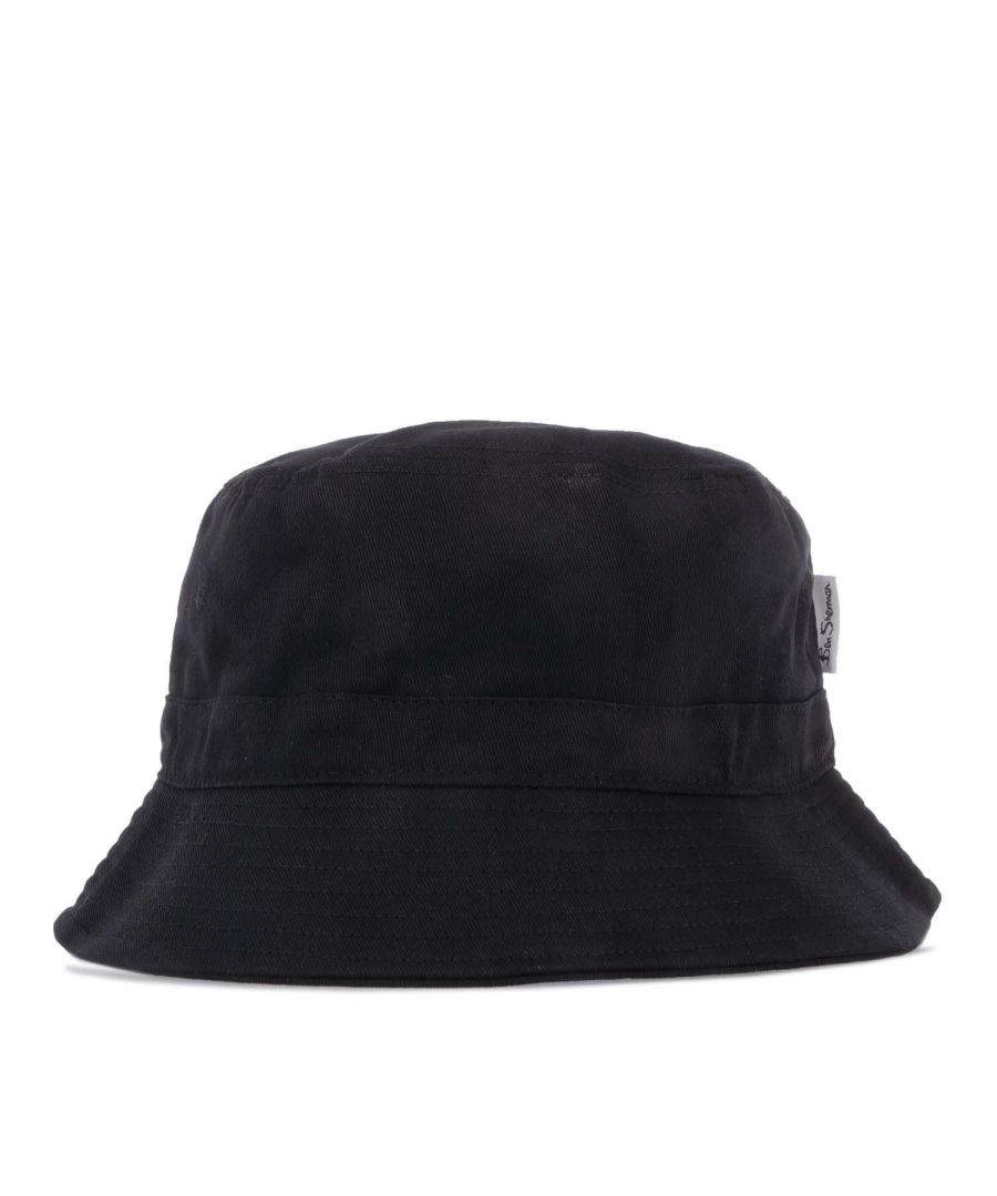 Mens Ben Sherman Albiston Bucket Hat in black.- Wide brim.- Ribbon embellishment.- Signature branded badge.- 100% Cotton.- Ref: HHO0100137