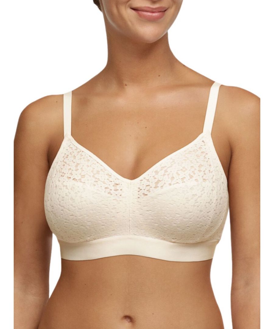 Chantelle Womens Easy Feel Norah Wirefree Support Bra - White Polyamide - Size 32D
