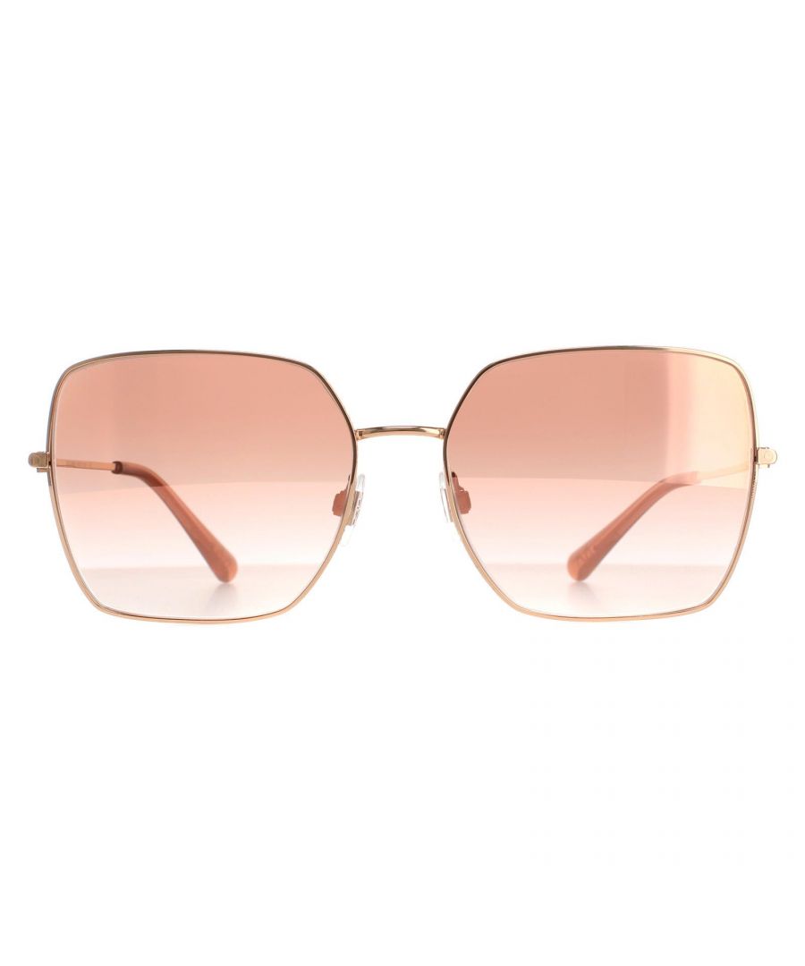 Dolce & Gabbana Square Womens Pink Gold Pink Gradient Mirror DG2242 Sunglasses Dolce & Gabbana are classic square sunglasses. Oversized round lenses are framed with a fine metal finish creating a elegant look. Plastic temple tips provide comfort and adjustable nose pads guarantee a customised fit.