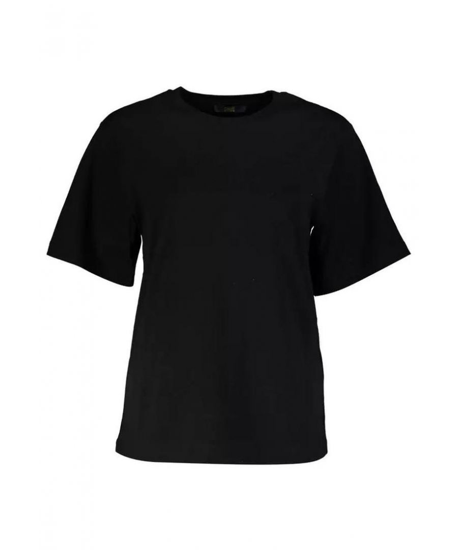 Cavalli Class WoMens Black Cotton Tops & T-Shirt - Size Medium