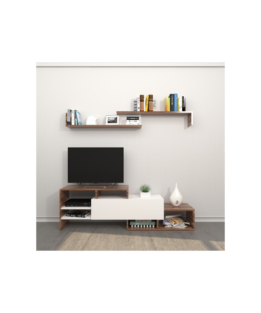 Image for HOMEMANIA Fenice TV Stand, in White, Wood