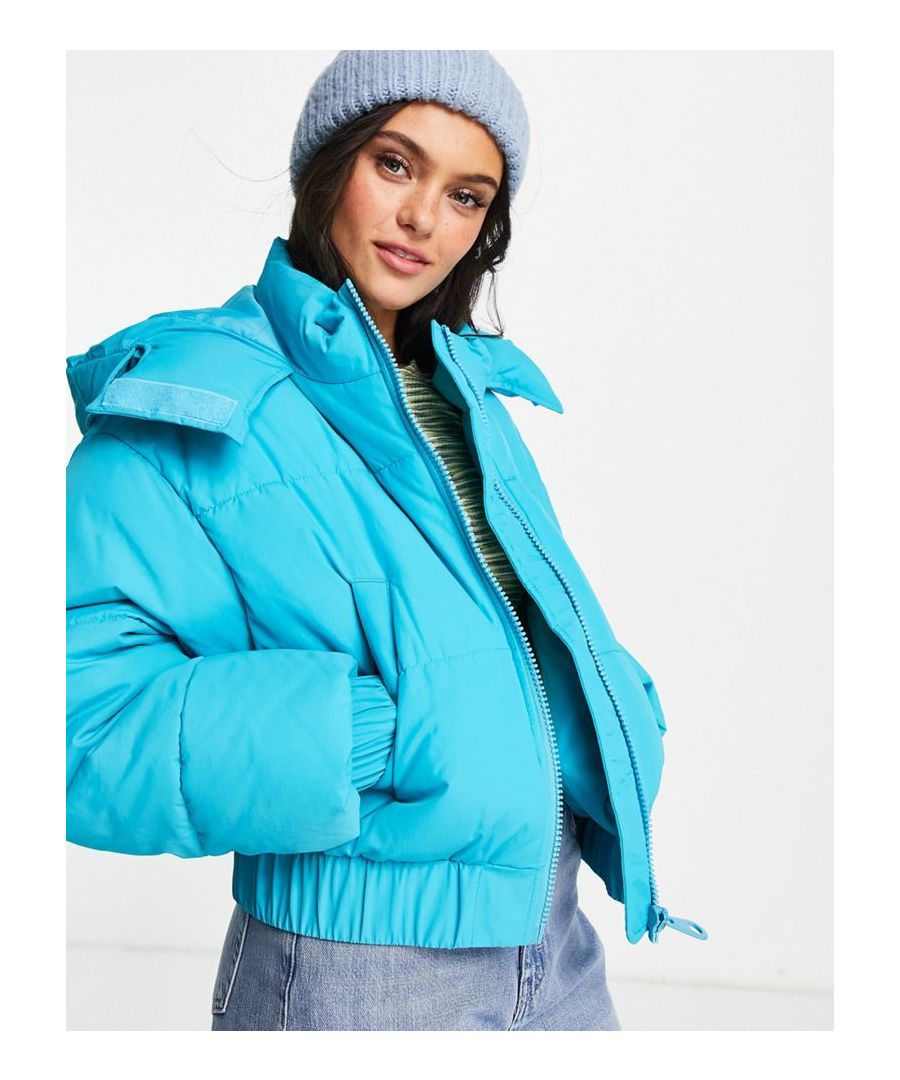 Jacket by ASOS DESIGN Big puffer energy Fixed hood High collar Zip fastening Drop shoulders Side pockets Relaxed fit  Sold By: Asos