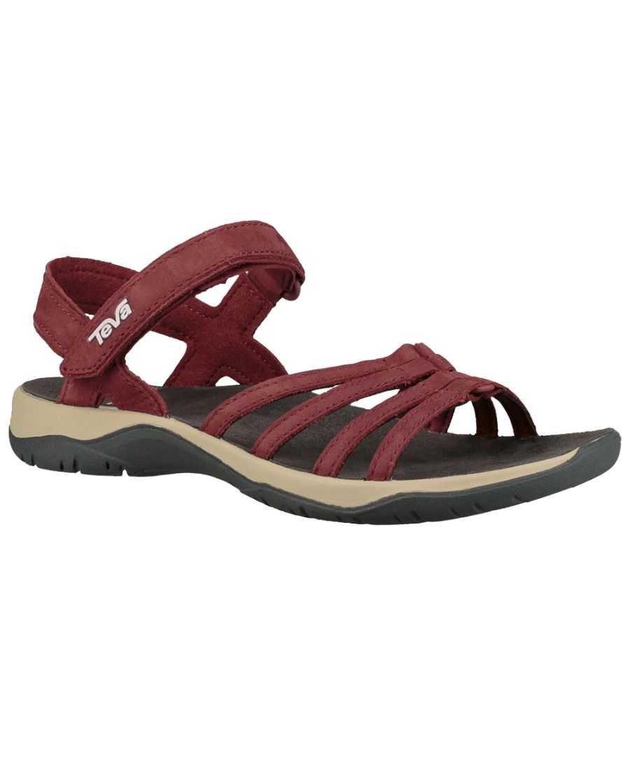 Teva Womens Elizada Sandal Lea Quick Drying Walking Sandals - Red - Size UK 4