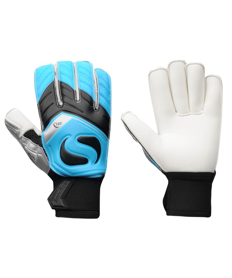 Sondico Elite Rolltech Goalkeeper Gloves Mens - Stylish in design and made with performance in mind the Sondico Elite Rolltech Goalkeeper Gloves give the best of both worlds out on the pitch! The top end grip foam palm allows for exceptional saves and helps to boost game confidence. Complete with a hook and loop strap closure for quick and effortless fitting. > Mens Goalkeeper Gloves > Finger Roll-Cut Design > Embossed PVC cushioned foam backhand > Breathable mesh gusset > Elasticated wrist strap