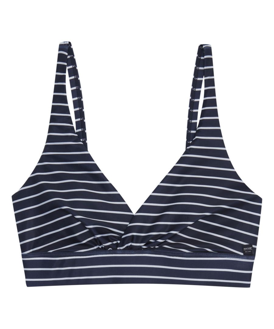 Regatta Womens/Ladies Paloma Stripe Textured Bikini Top (Navy/White) - Size 16 UK