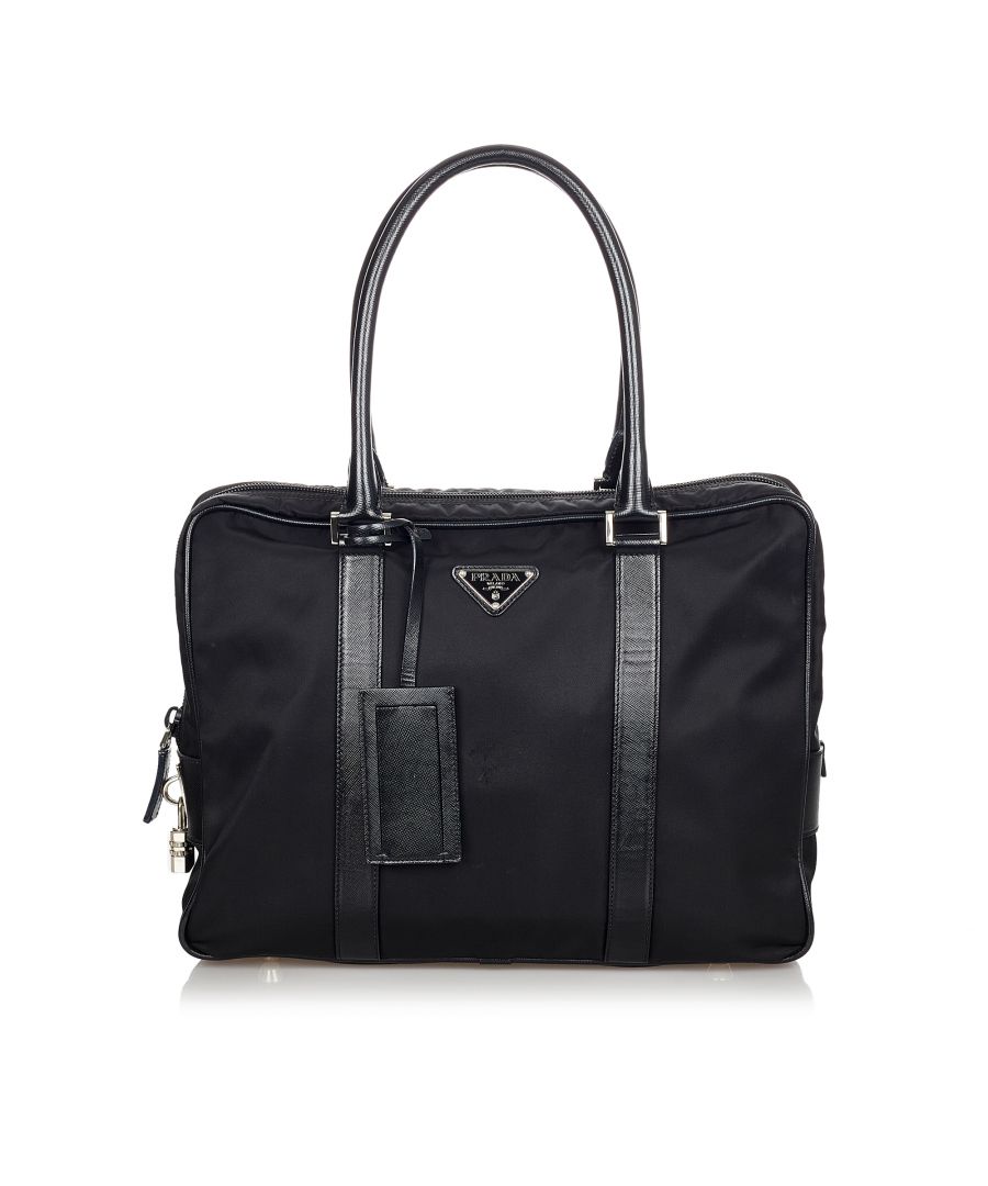 Image for Vintage Prada Tessuto Business Bag Black