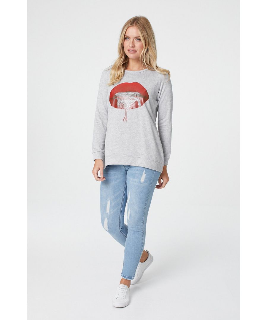 Image for Printed Long Sleeve Slouchy Jumper