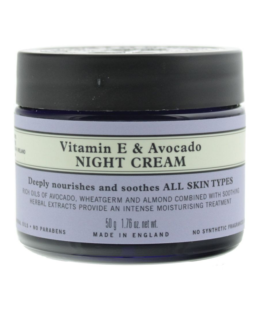 Neal's Yard Remedies Vitamin E & Avocado Night Cream has been formulated to be a replenishing and moisturising cream that's suitable for all skin types. The cream contains a blend of Avocado, Almond and Wheatgerm oils which work together to sooth, protect and nourish the skin. The cream, which is to be applied before bed, smells wonderful and works through the night to leave softer and smoother skin the morning.