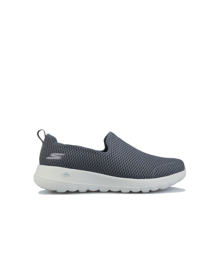 Womens Skechers GO Walk Joy Shoes in charcoal.<BR><BR>- Mesh upper.<BR>- Slip on design.<BR>- Lightly padded collar.<BR>- Heel pull on loop for easy on - off.<BR>- Comfortable textile lining.<BR>- Featherweight sockliner adapts to the foot while you walk.<BR>- Goga Max technology for next generation cushioning and support.<BR>- 5GEN® midsole technology provides responsive cushioning and shock absorption.<BR>- GOwalk logo detail on side panel.<BR>- Side S logo.<BR>- Textile upper and lining  Synthetic sole.<BR>- Ref.: 15600CHAR