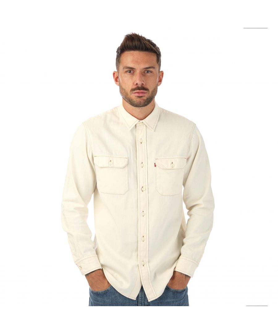 Levi's klassiek werkoverhemd voor heren, ecru