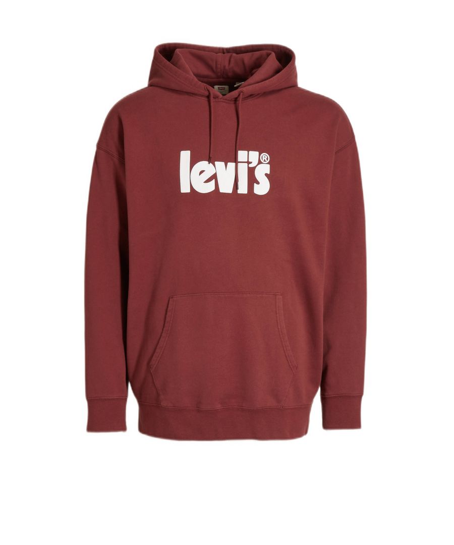 Deze sweater voor heren van Levi's Big and Tall uit de XL collectie is gemaakt van katoen en heeft een logo-opdruk. Het model heeft een capuchon en lange mouwen.details van deze sweater:kangoeroezak