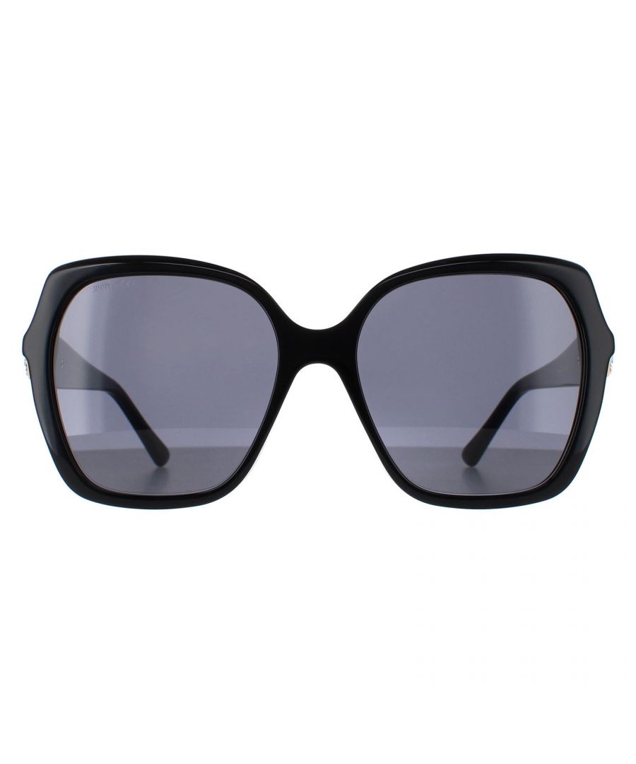 Jimmy Choo Square Womens Black Grey Blue MANON/G/S - One Size