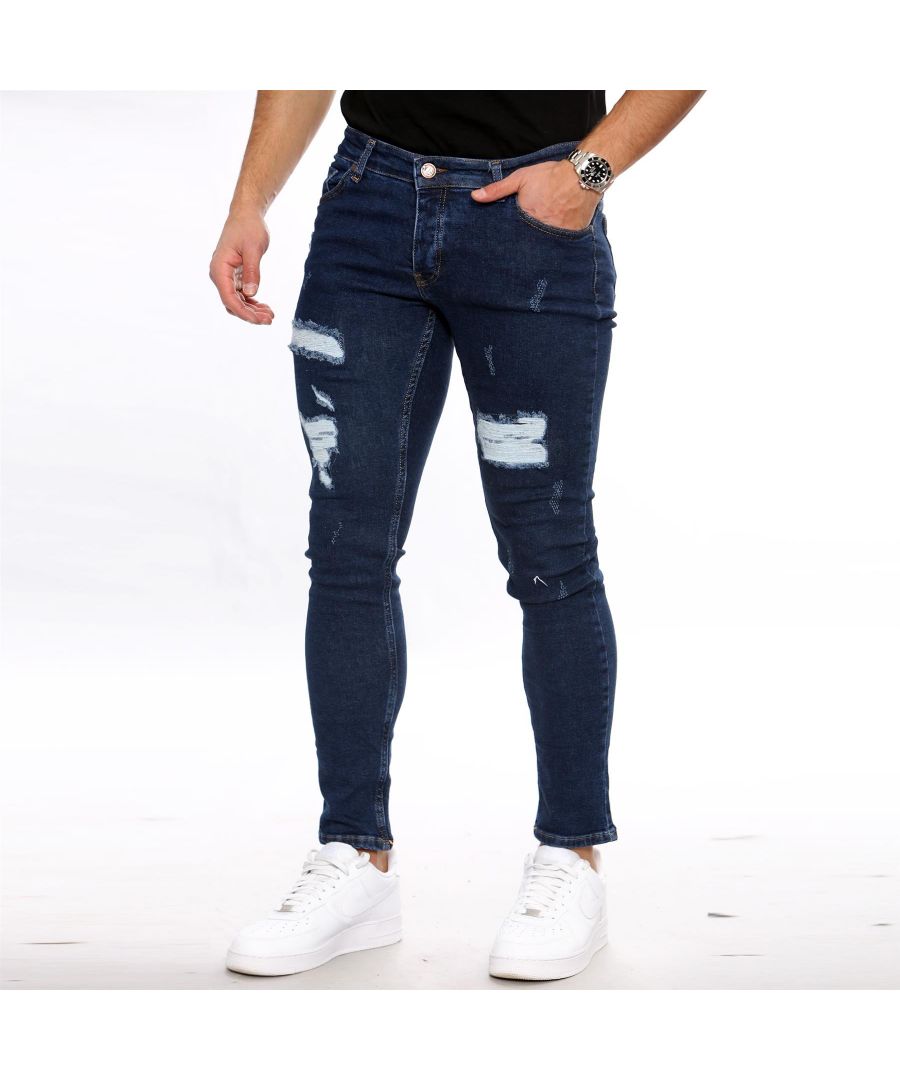 Image for Mens Super Skinny Ripped Denim Jeans