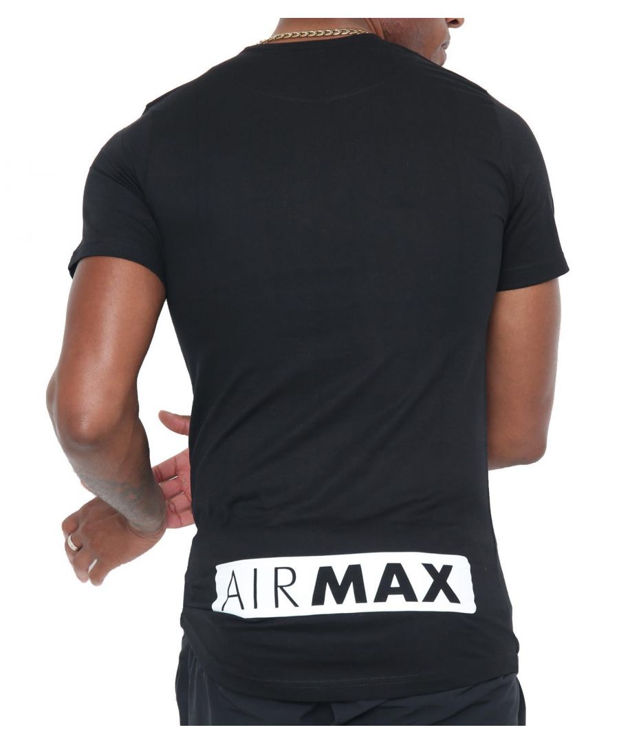 Nike Air Max Mens T Shirt Black Cotton - Size Medium